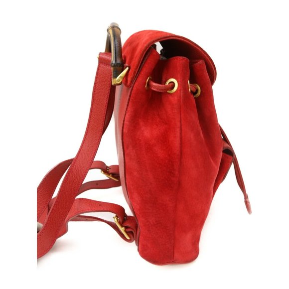 authentic Gucci BackPack Bag Reds Leather - Picture 3 of 9